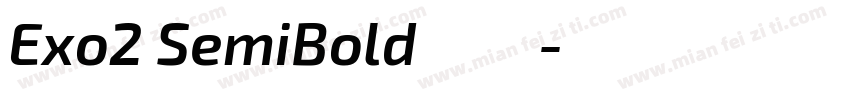 Exo2 SemiBold 半粗体字体转换